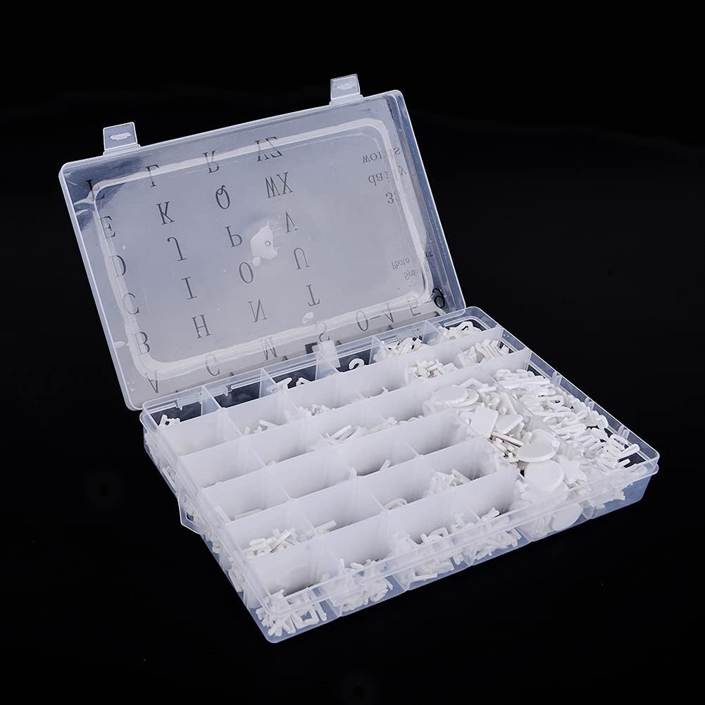image:imageLetter Board Letters 713 PRECut Characters 34 and 1 Inch White with Sorting Tray