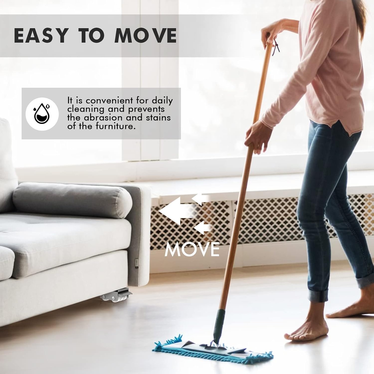 image:imageSPACEKEEPER Furniture Dolly Mobile Roller Extendable Appliance Rollers Mobile Washing Machine Base Fridge Stand Moving Cart for Washing Machines Refrigerators Dryers Dishwashers Gray