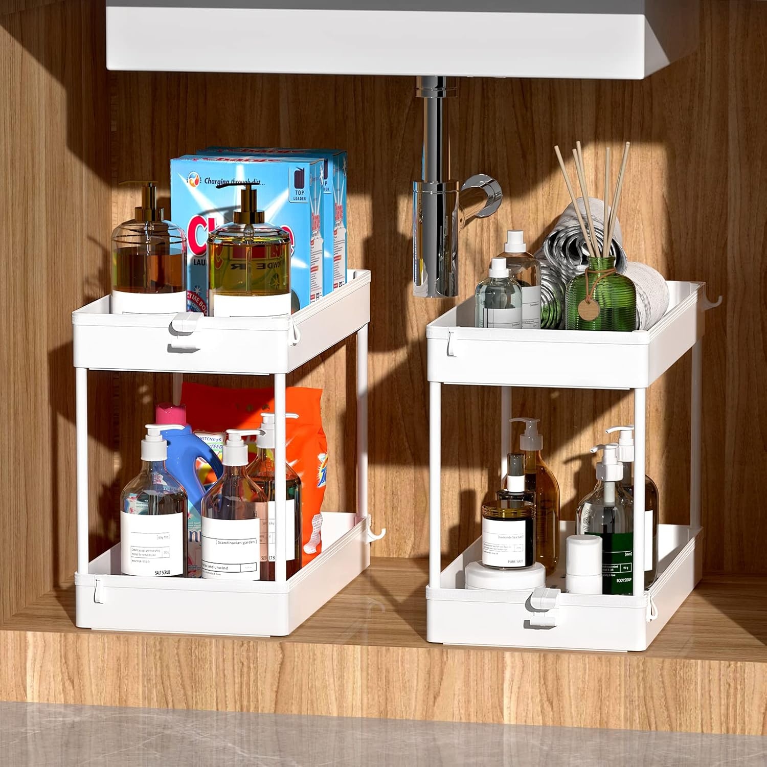 image:imageSPACEKEEPER Storage Cart 4Tier Mobile Shelving Unit Bathroom Rolling Cart Utility Storage Organizer Shelf for Kitchen Living Room Bathroom Laundry Room amp Dressers WhiteWhite