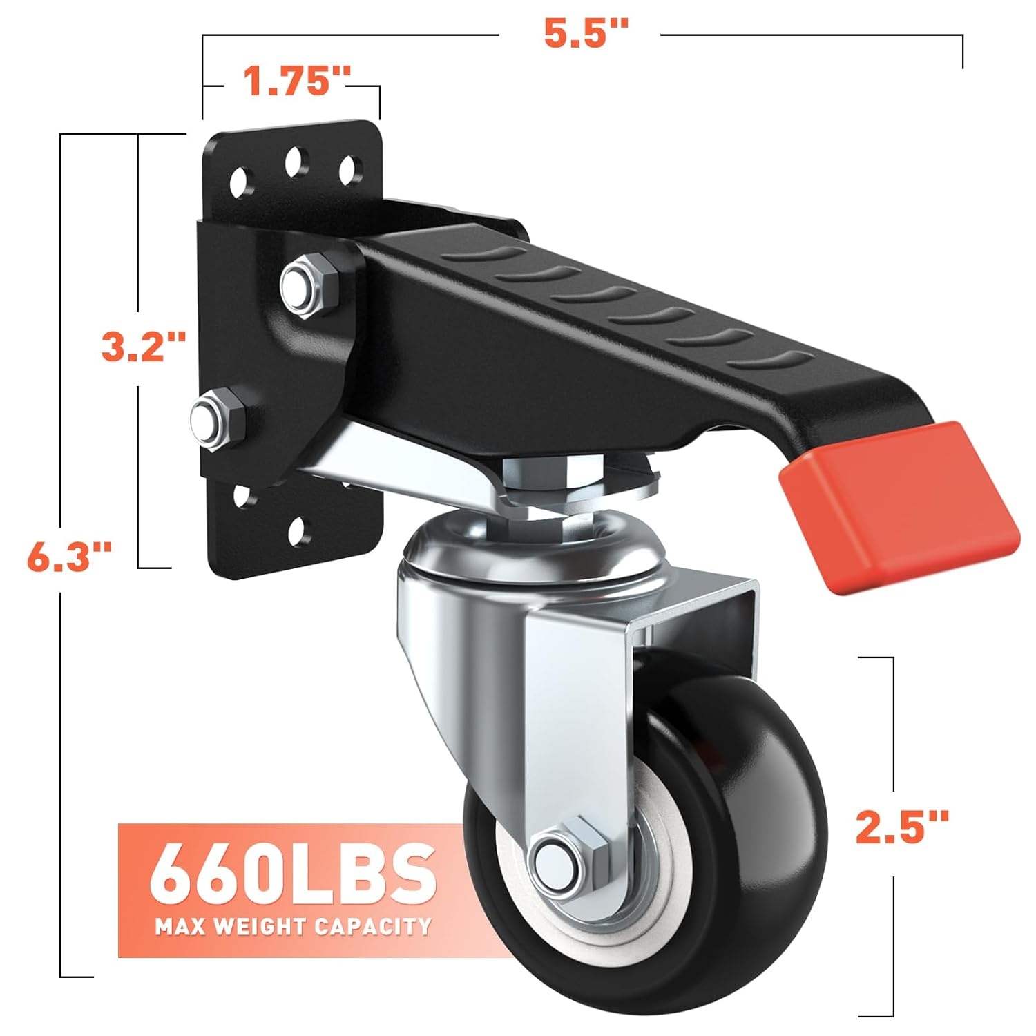 image:imageSPACEKEEPER Workbench Casters Kit 880 Lbs 3 Inch Heavy Duty Retractable Caster Designed for Workbenches Machinery amp Tables 4 Pack660 lb