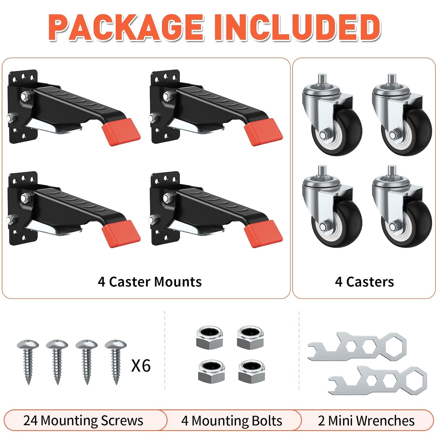image:imageSPACEKEEPER Workbench Casters Kit 880 Lbs 3 Inch Heavy Duty Retractable Caster Designed for Workbenches Machinery amp Tables 4 Pack660 lb