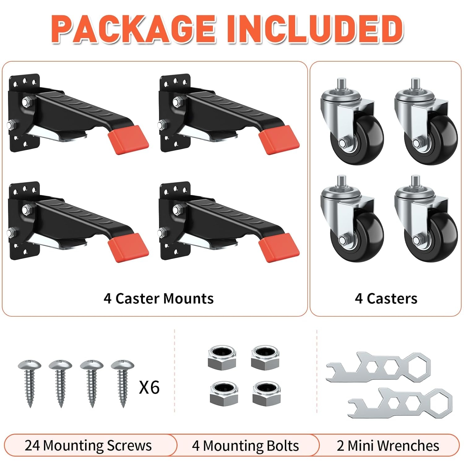 image:imageSPACEKEEPER Workbench Casters Kit 880 Lbs 3 Inch Heavy Duty Retractable Caster Designed for Workbenches Machinery amp Tables 4 Pack720 lb