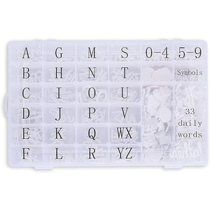 image:imageLetter Board Letters 558 PRECut Characters 34 and 1 Inch White in Organizer Box