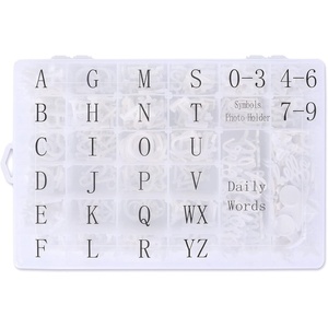 image:imageLetter Board Letters 674 PRECut Characters Letter Organizer Box 34 and 1 Inch with Sorting Tray White