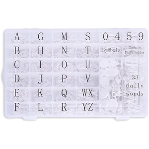 image:imageLetter Board Letters 713 PRECut Characters 34 and 1 Inch White with Sorting Tray