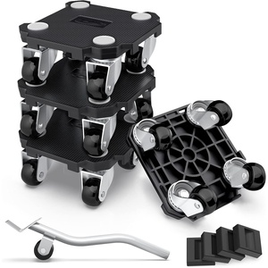 image:imageSPACEKEEPER Furniture Mover Dolly Furniture Lifter Set with 360Wheels 680 Lbs Capacity Heavy Duty Furniture Dollies Tools for Moving Heavy Furniture Refrigerator Sofa Cabinet Black